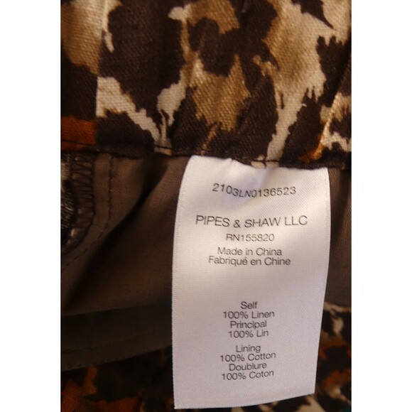 Veronica Beard 0 Women's Oksana Linen Pants Cropped Leopard Print NWT - Picture 9 of 10